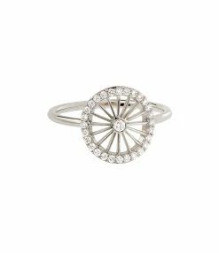 NAVA JOAILLERIE Bague Mini-Cheyenne Ronde Diamants Or Blanc