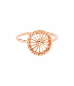 NAVA JOAILLERIE Bague Mini-Cheyenne Ronde Diamant Or Rose
