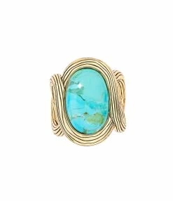 Aurélie Bidermann Bague Aldabra Turquoise Verte