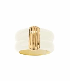 Aurélie Bidermann Bague Katt MM Ivoire