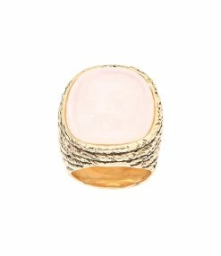 Aurélie Bidermann Chevalière Miki Quartz Rose