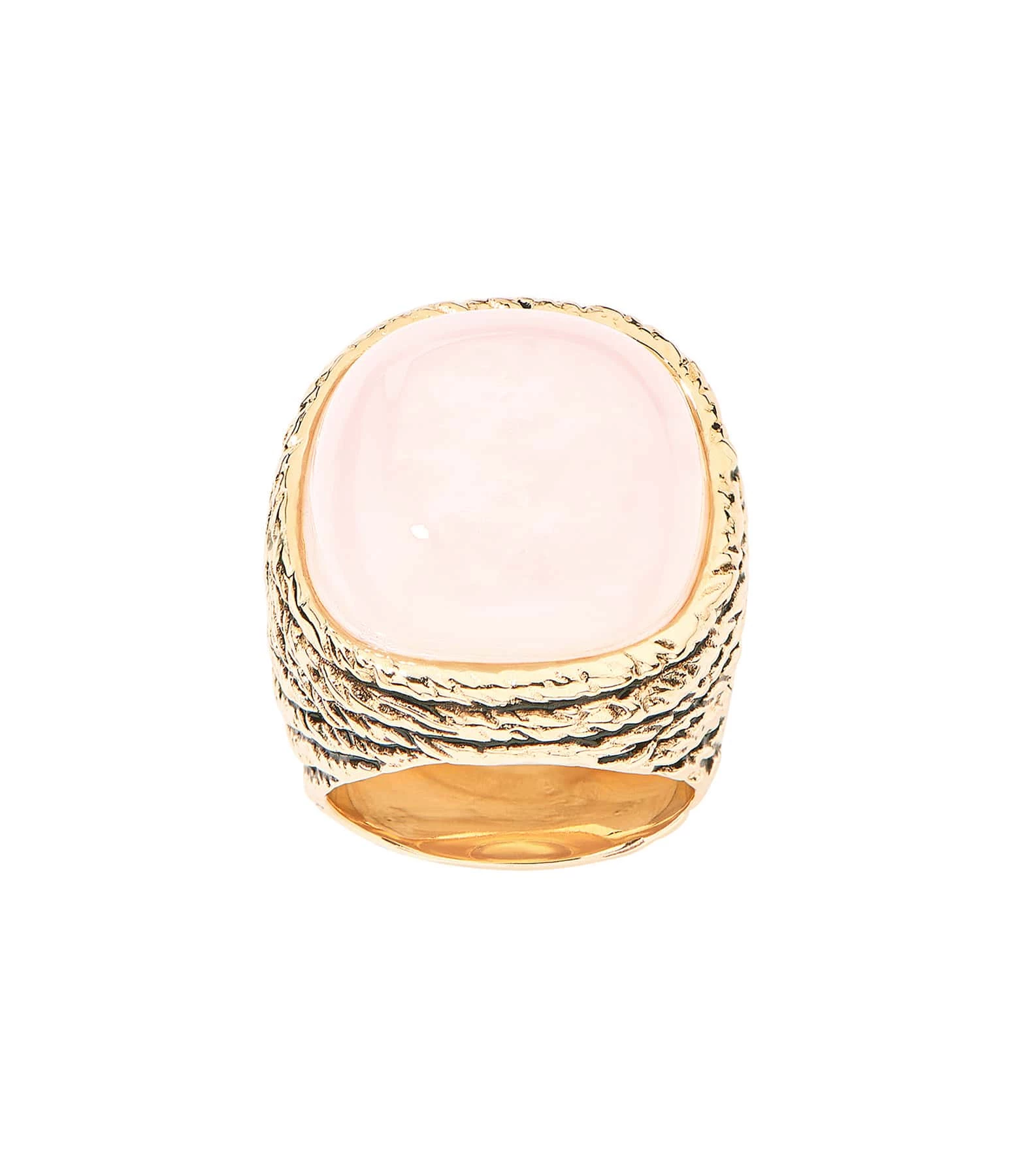 Aurélie Bidermann Chevalière Miki Quartz Rose 1 Aurélie Bidermann Chevalière Miki Quartz Rose