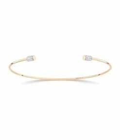 Ginette NY Jonc Choker Single Or Rose Diamants