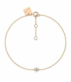 Ginette NY Bracelet Mini Star Diamants Or Rose
