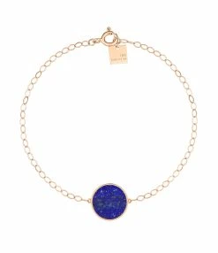 Ginette NY Bracelet Ever Disc Or Rose Lapis Lazuli