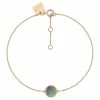 Ginette NY Bracelet Ever Mini Disc Nacre Noire Or Rose