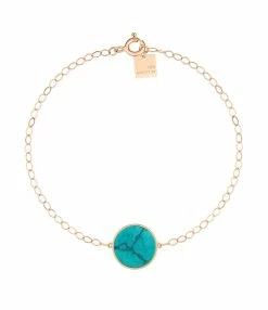 Ginette NY Bracelet Ever Disc Or Rose Turquoise