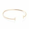 Ginette NY Jonc Gold And Diamond Strip Or Rose