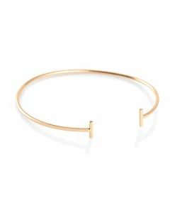 Ginette NY Jonc Gold And Diamond Strip Or Rose