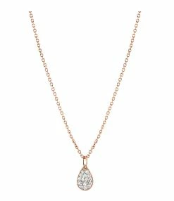 Ginette NY Collier Mini Bliss Diamants Or Rose