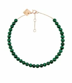 Ginette NY Bracelet Mini Maria Malachite Or Rose
