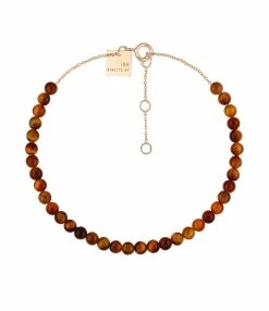 Ginette NY Bracelet Maria Mini Or Rose Ĺ’il De Tigre