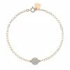 Ginette NY Bracelet Mini Ever Disc Or Rose Diamants