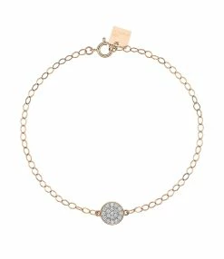 Ginette NY Bracelet Mini Ever Disc Or Rose Diamants