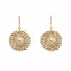 Aurélie Bidermann Boucles D'oreilles Helianthus Fleurs Doré