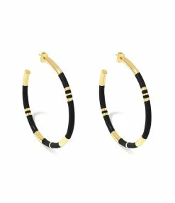 Aurélie Bidermann Créoles GM Positano Noir