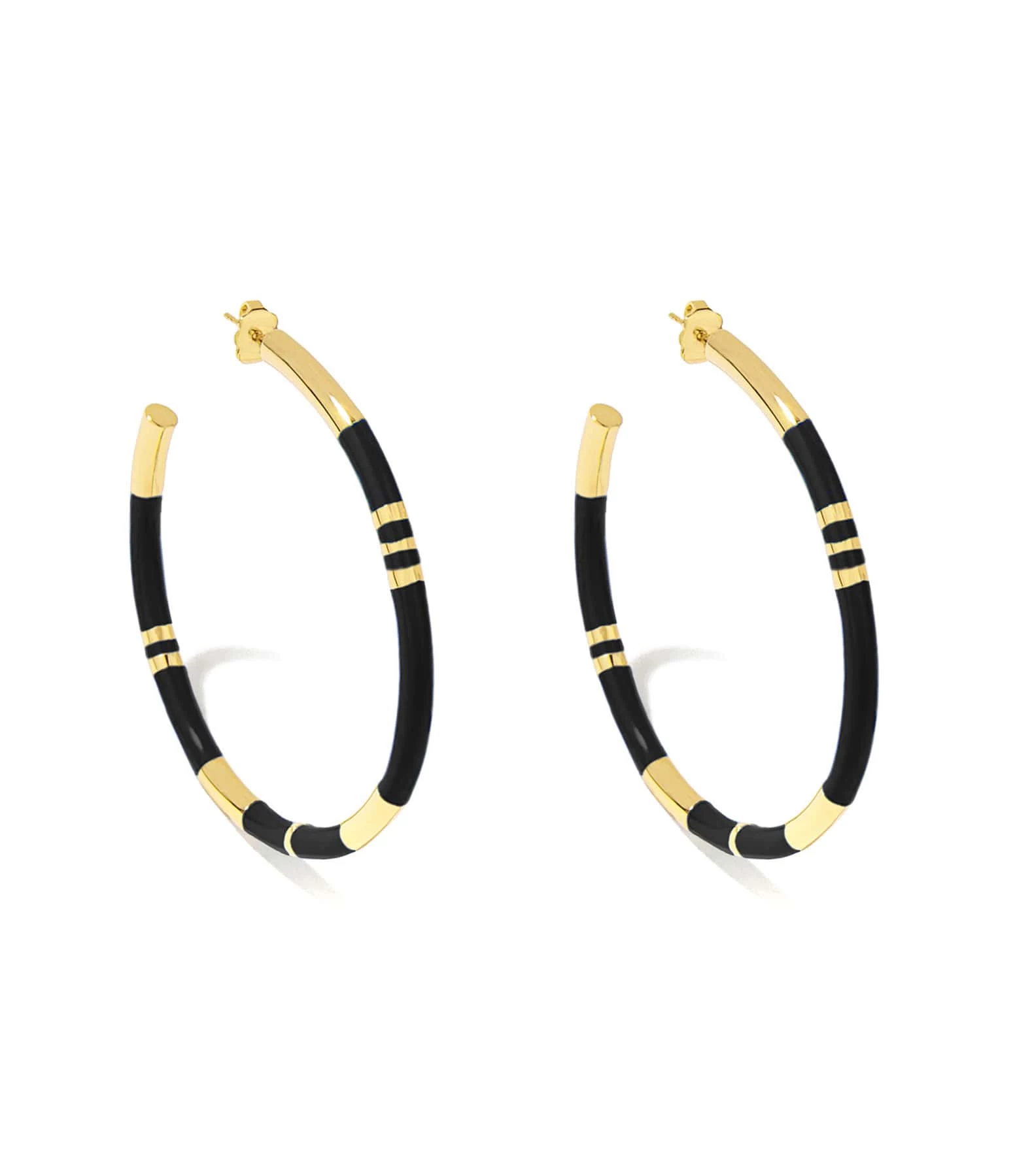 Aurélie Bidermann Créoles GM Positano Noir 1 Aurélie Bidermann Créoles GM Positano Noir