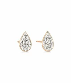 Ginette NY Boucles D'oreilles Bliss Puces Diamants Or Rose