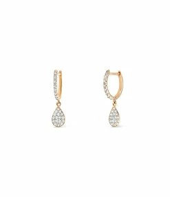 Ginette NY Boucles D'oreilles Bliss Diamants Or Rose