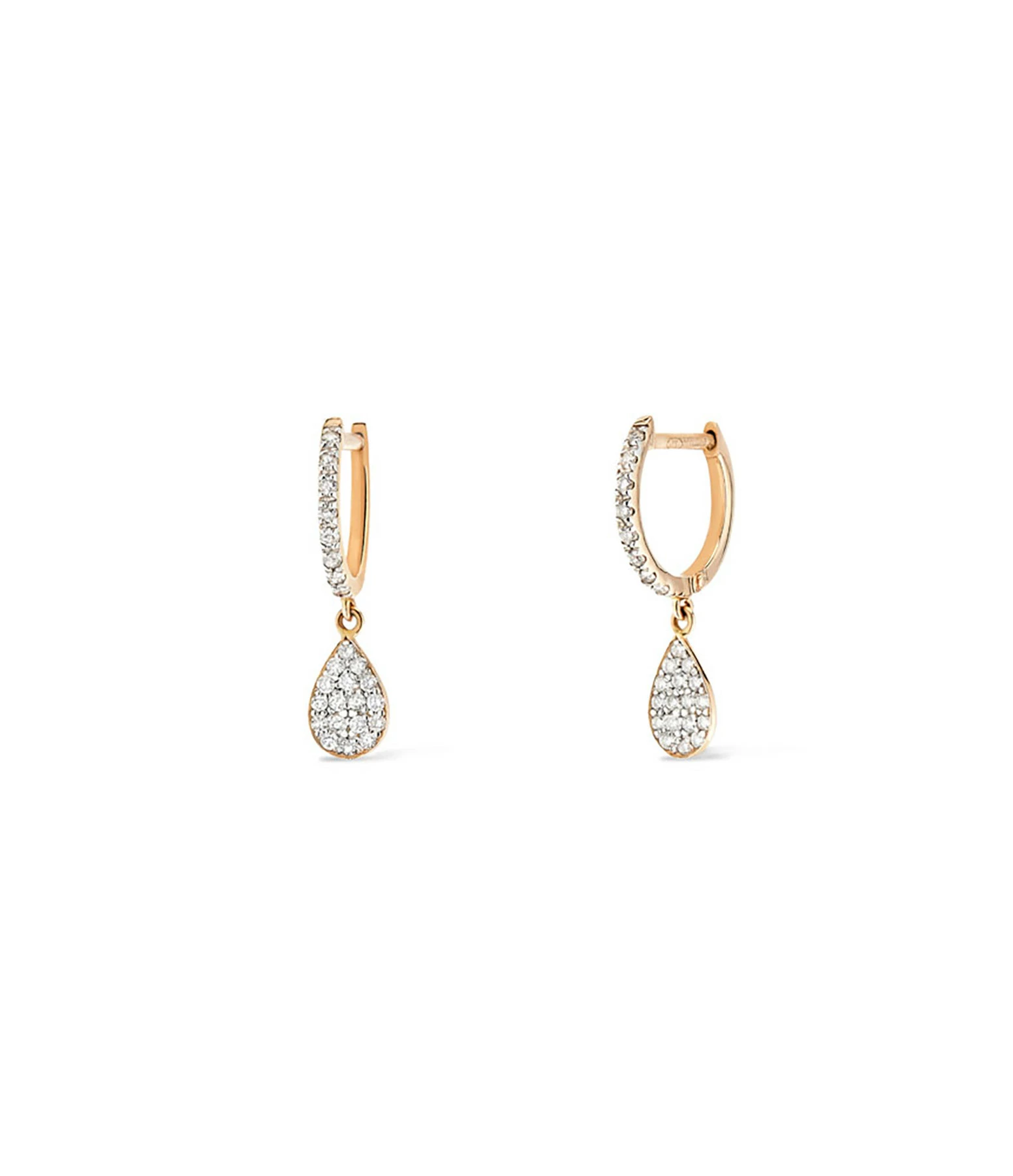 Ginette NY Boucles D'oreilles Bliss Diamants Or Rose 1 Ginette NY Boucles D'oreilles Bliss Diamants Or Rose