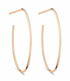 Ginette NY Créoles Ellipses & Sequins Large Or Rose