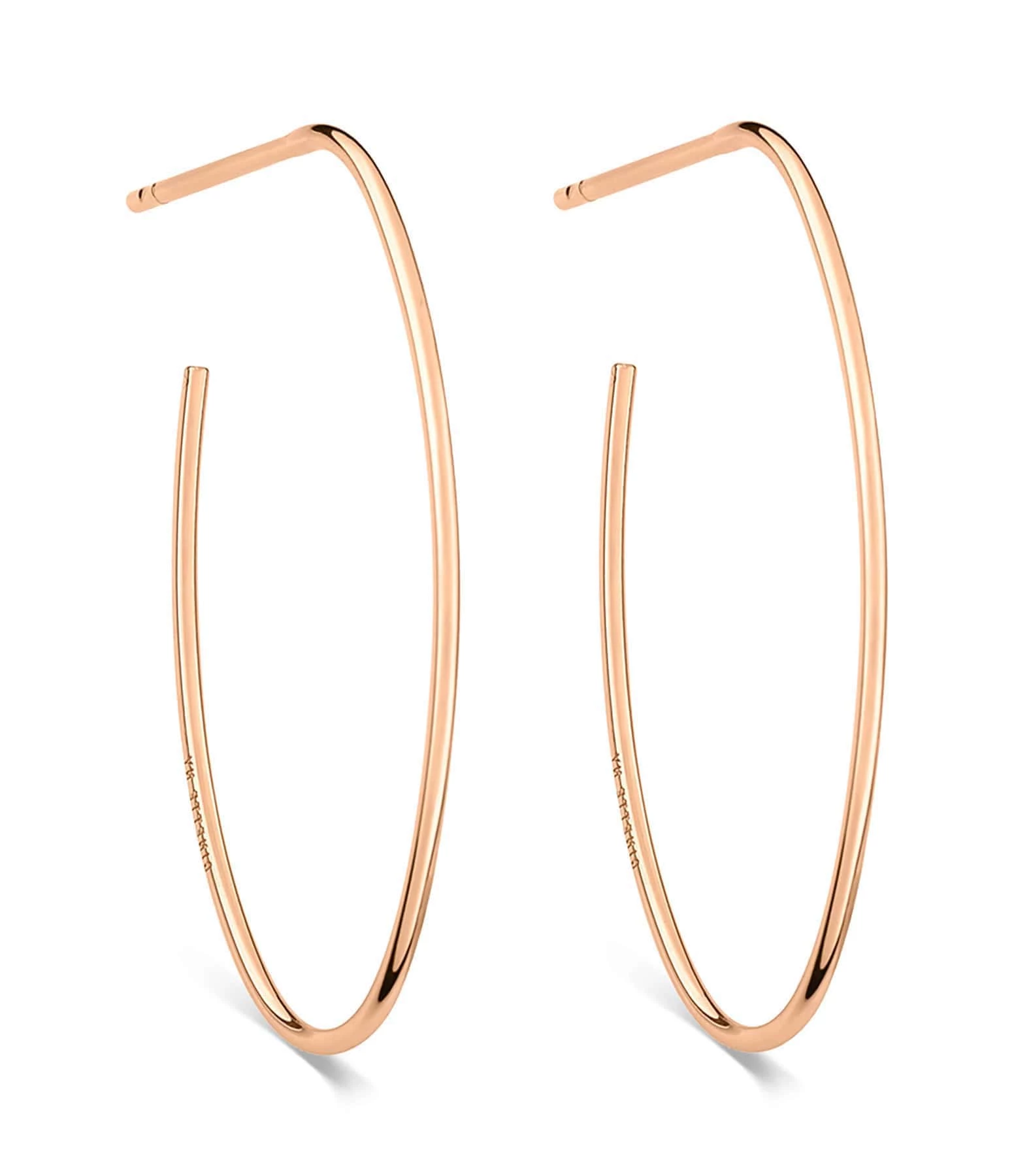 Ginette NY Créoles Ellipses & Sequins Large Or Rose 1 Ginette NY Créoles Ellipses & Sequins Large Or Rose