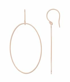 Ginette NY Boucles D'oreilles Ellipses & Sequins Or Rose