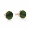 Ginette NY Boucles D'oreilles Ever Disc Jade Or Rose