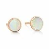 Ginette NY Boucles D'oreilles Ever Disc Or Rose Nacre Rose