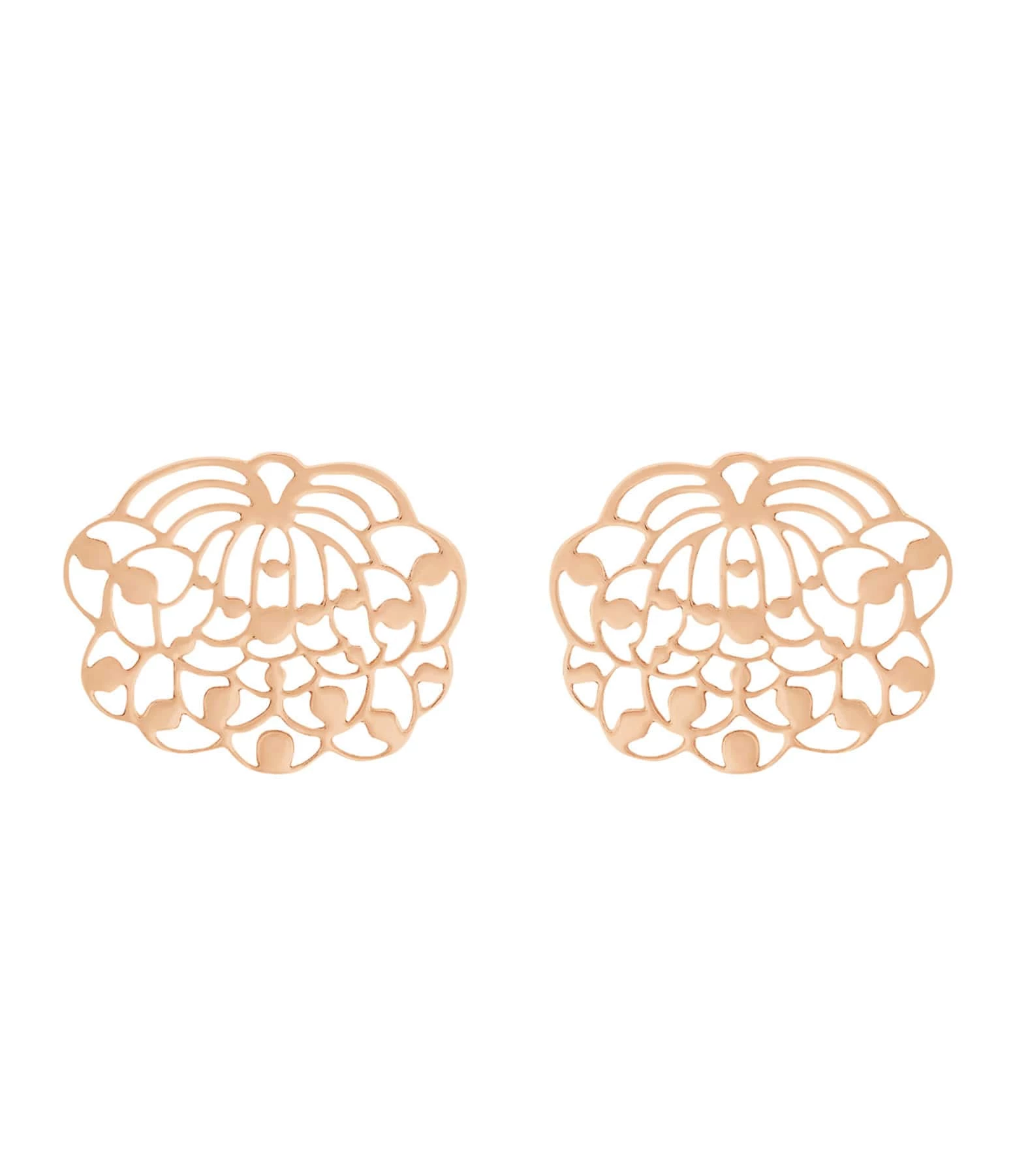 Ginette NY Boucles D'oreilles Lotus Or Rose 1 Ginette NY Boucles D'oreilles Lotus Or Rose
