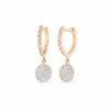Ginette NY Boucles D'oreilles Mini Ever Diamants Or Rose
