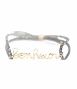 ATELIER PAULIN Bracelet Cordon Lurex Bonheur Gold Filled