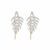 Ginette NY Boucles D'oreilles Palms Diamants Or Rose