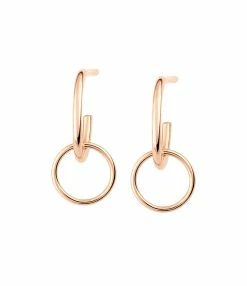 Ginette NY Mini Créoles Tiny Fusion Or Rose