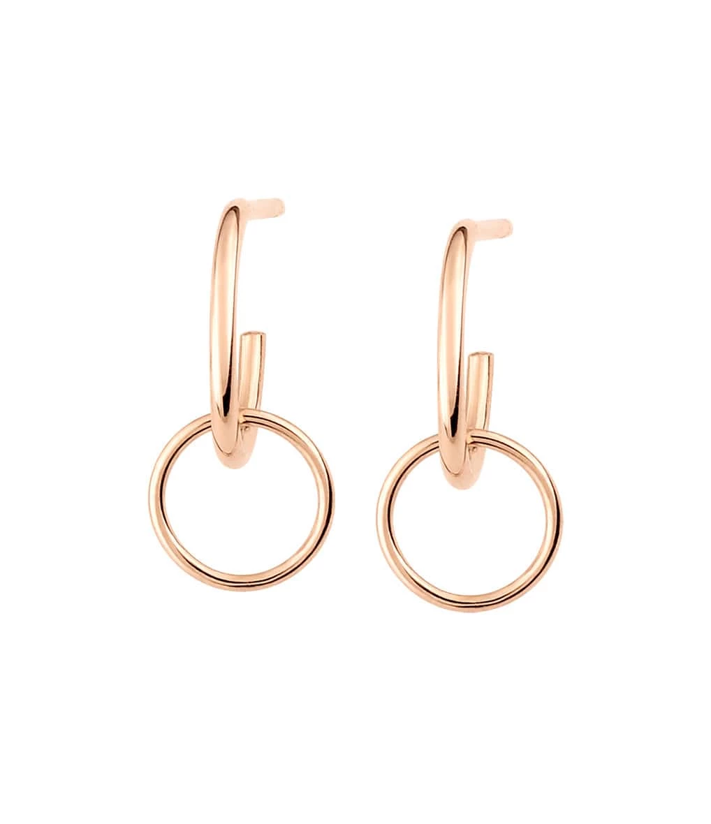 Ginette NY Mini Créoles Tiny Fusion Or Rose 1 Ginette NY Mini Créoles Tiny Fusion Or Rose