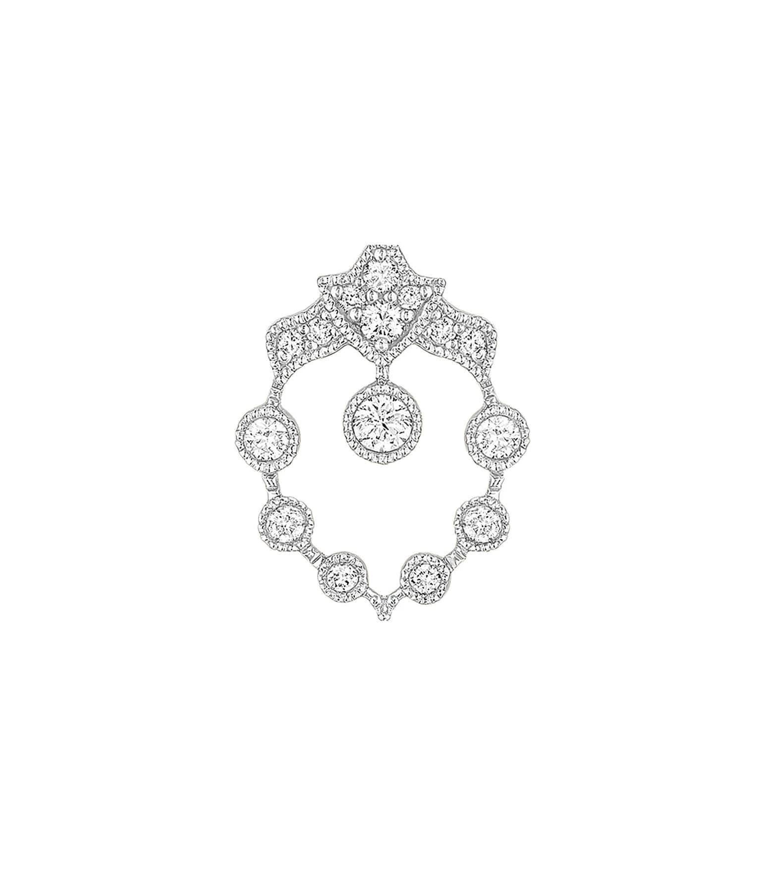 STONE PARIS Boucle D'oreille Bouton Rêveuse Or Blanc (vendue à L'unité) 1 STONE PARIS Boucle D'oreille Bouton Rêveuse Or Blanc (vendue à L'unité)