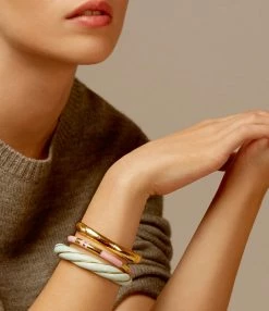 Aurélie Bidermann Jonc Positano Rose Bébé -COLLIERS Shop bracelet positano baby pink 2