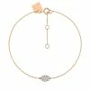 Ginette NY Bracelet Ellipses & Sequins Or Rose Diamants