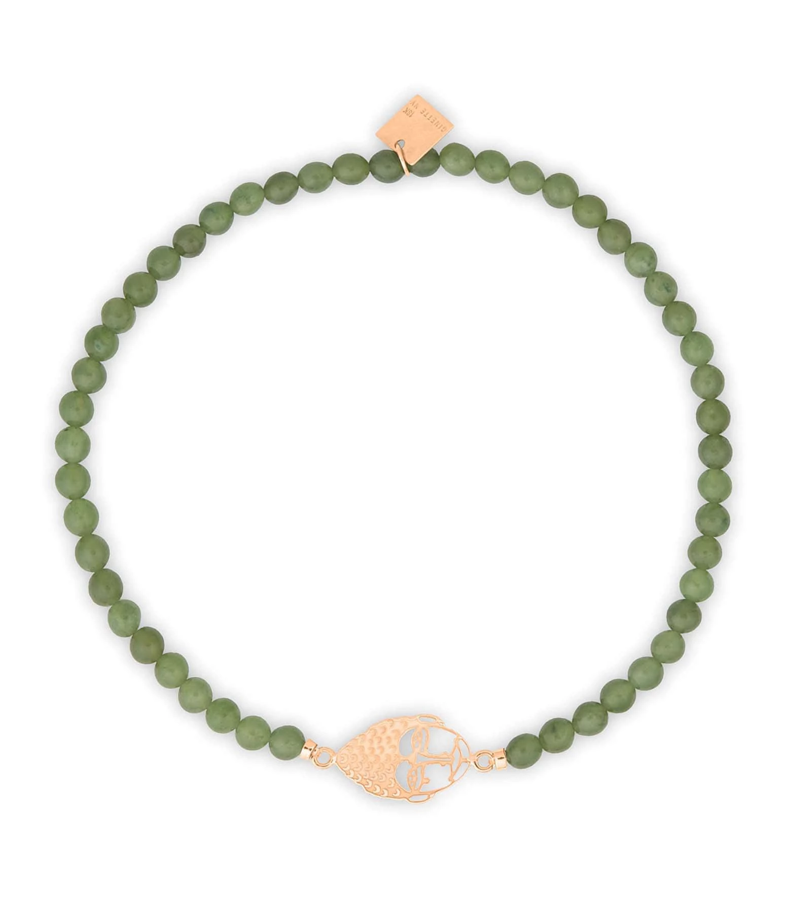 Ginette NY Bracelet Buddha Jade Or Rose, Collection Twenty 1 Ginette NY Bracelet Buddha Jade Or Rose, Collection Twenty