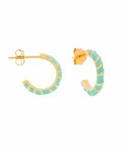 CABIROL Créoles Aimée Vermeil Turquoise