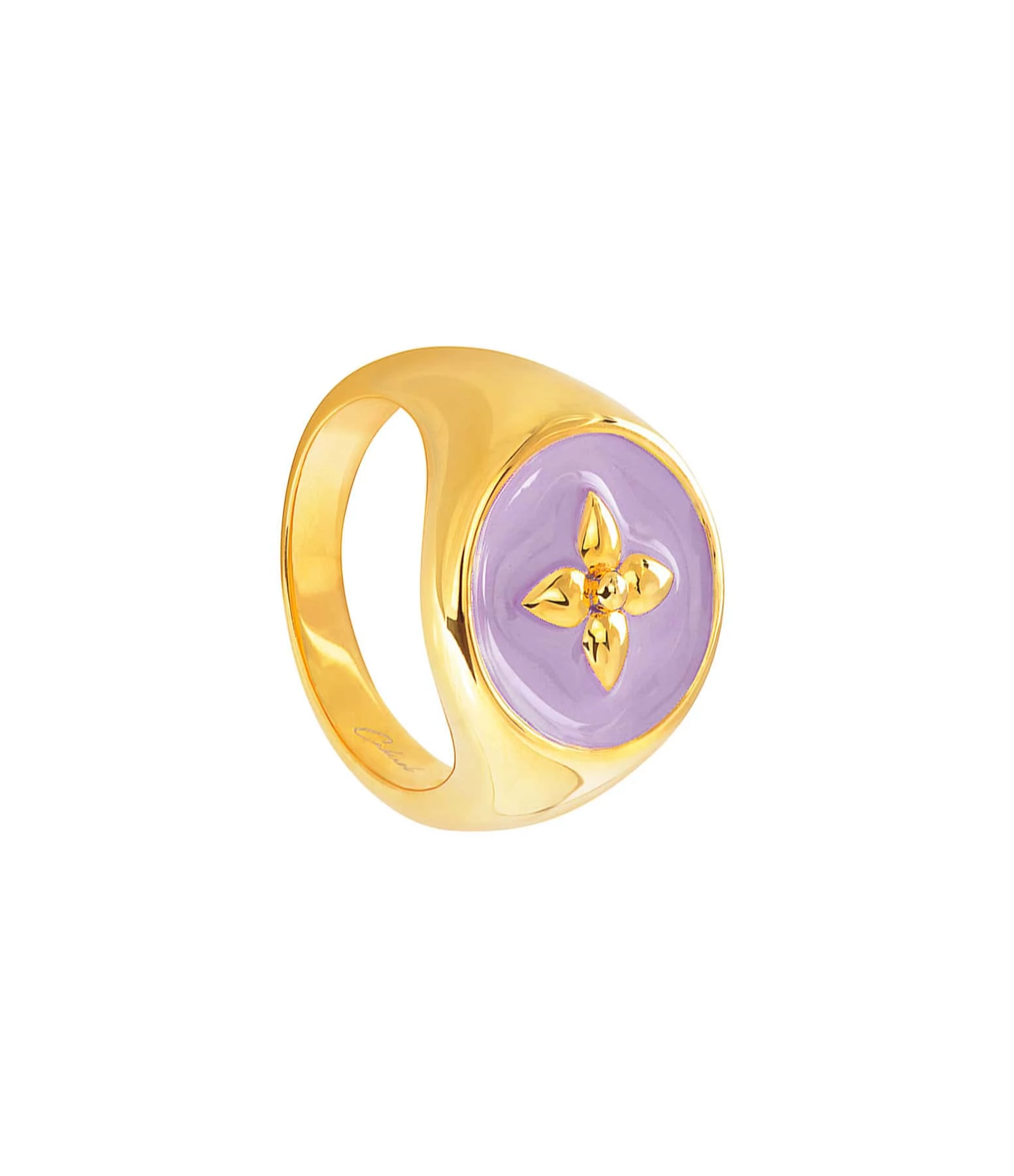 CABIROL Chevalière Croisette Vermeil Parme 1 CABIROL Chevalière Croisette Vermeil Parme