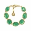 GOOSSENS PARIS Bracelet Cabochon Cristal De Roche Vert Émeraude