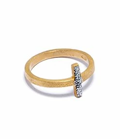 LSONGE Bague Callisté Fil Carré Émail Argenté