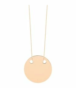 Ginette NY Sautoir Jumbo Large Or Rose Disc