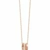 VANRYCKE Collier Charlie Double Semi-Pavée Diamants Or Rose