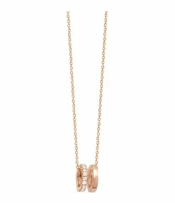 VANRYCKE Collier Charlie Double Semi-Pavée Diamants Or Rose