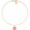 Ginette NY Bracelet De Cheville Ever Disc Rhodocrosite Or Rose
