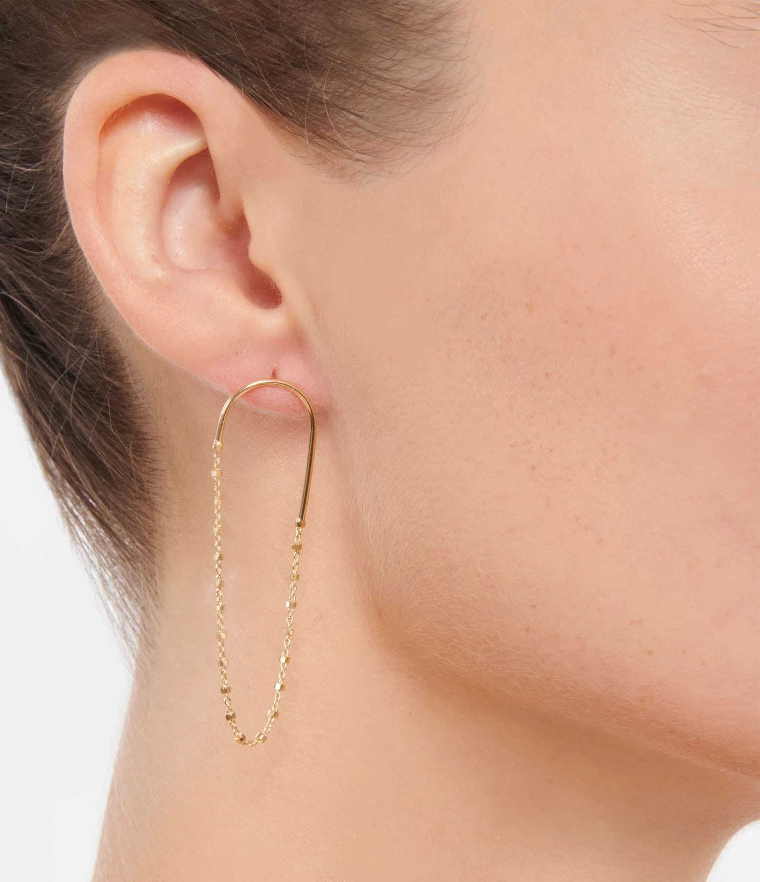 CHARLET Boucle D'oreille Diamantée Ovale Gauche Or Jaune (vendue à L'unité) 3 CHARLET Boucle D'oreille Diamantée Ovale Gauche Or Jaune (vendue à L'unité) – Image 3