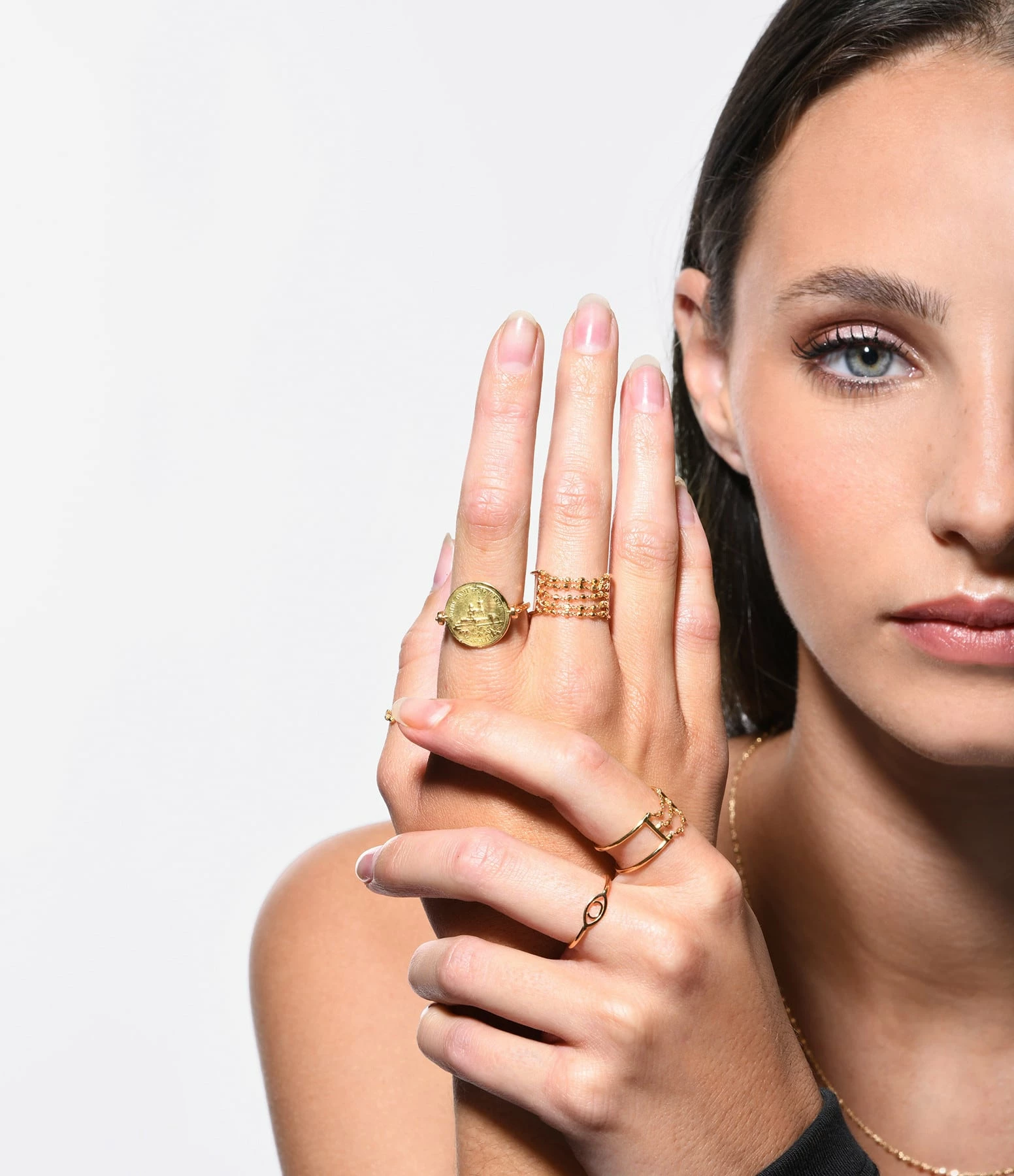 CHARLET Bague Diamantée 3 Chaînes Or Jaune 4 CHARLET Bague Diamantée 3 Chaînes Or Jaune – Image 4