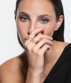 CHARLET Bague Diamantée 3 Chaînes Or Jaune 7 CHARLET Bague Diamantée 3 Chaînes Or Jaune -COLLIERS Shop charl look20221129 252